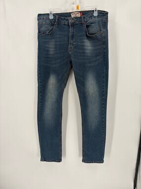 Hudson & Barrow Men’s Jeans 36x32 Straight Leg Medium Wash Denim 7" Opening